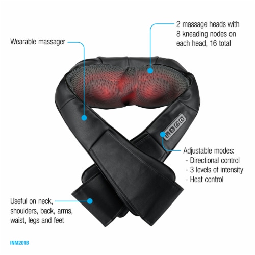 iLive INM201B Wearable Deep Tissue Massager Perspective: left