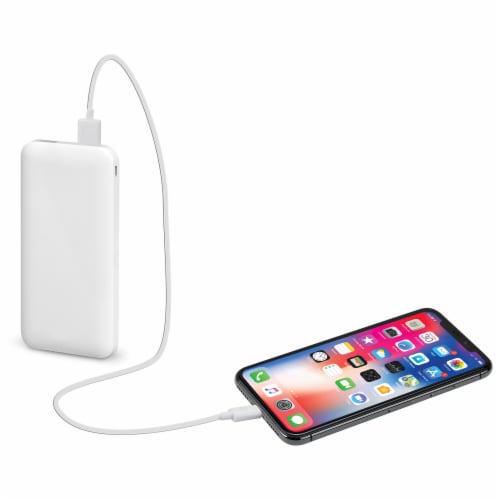 iLive Portable Power Bank - White Perspective: left