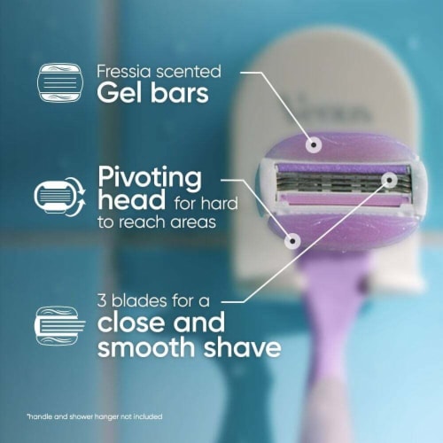Gillette Venus ComfortGlide Freesia Women's Razor Blade Refills Cartridges Perspective: left