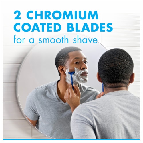 Gillette® Sensor2 Pivoting Head + Lubrastrip™ Men's Disposable Razors Perspective: left