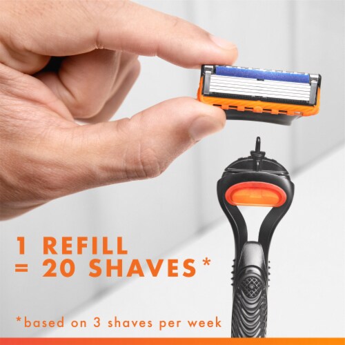 Gillette Fusion5 Men's 5-Blade Razor Blade Refills Cartridges Perspective: left