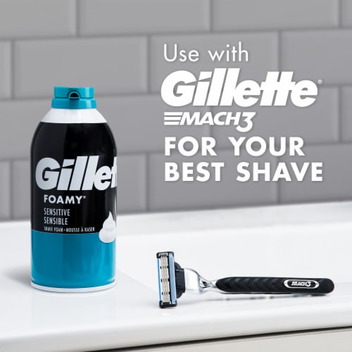 Gillette Foamy Men's Sensitive Skin Shave Foam Perspective: left