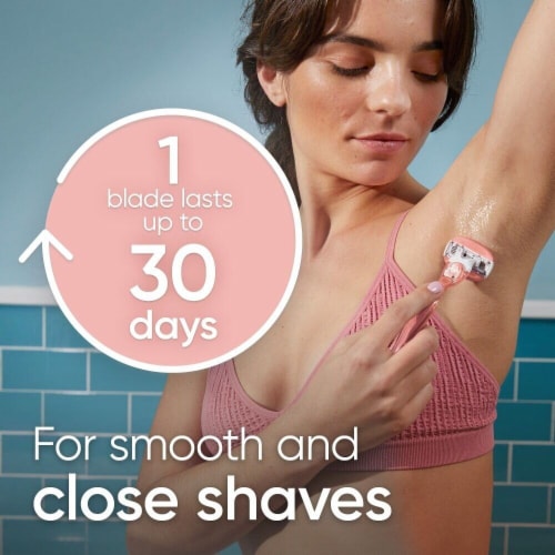 Gillette Venus ComfortGlide White Tea Women's Razor Blade Refills Cartridges Perspective: left