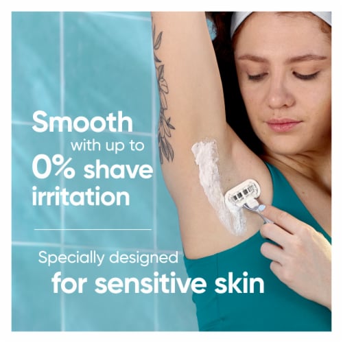 Gillette Venus Deluxe Smooth Sensitive Women's Razor Blade Refills Cartridges Perspective: left