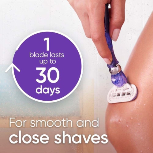 Gillette Venus Women's Deluxe Smooth Swirl 5 Blade Razor Blade Refills Cartridges Perspective: left