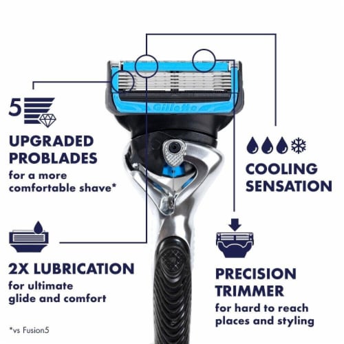 Gillette ProGlide Chill Men's Razor Blades Refills Cartridges Perspective: left
