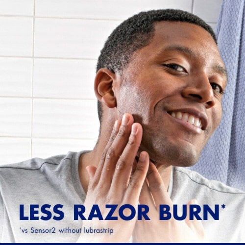 Gillette Sensor2 Plus Pivoting Head Men's Disposable Razors Perspective: left
