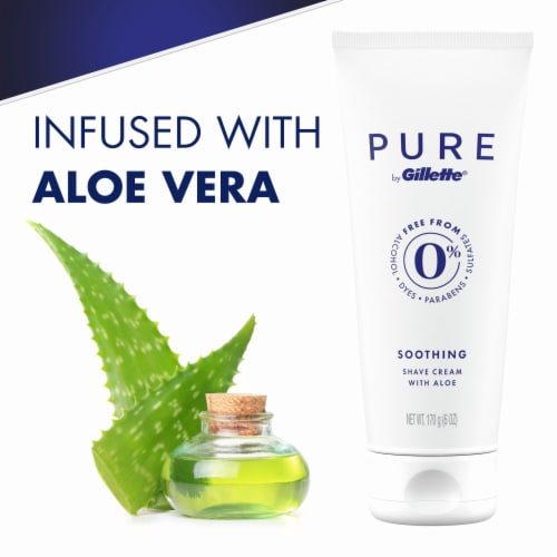 Gillette® Pure Soothing Shave Cream with Aloe Perspective: left