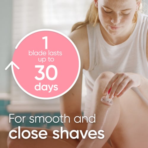Venus Mini On The Go Women's Razors Handle ComfortGlide White Tea Scent Blade Refill and Travel Case Perspective: left