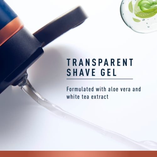 King C. Gillette Men’s Transparent Shave Gel Perspective: left