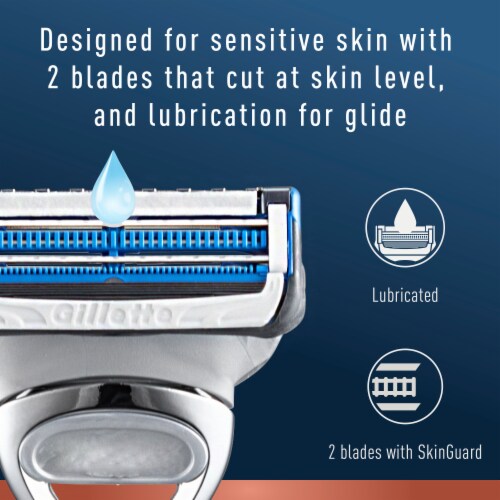 King C. Gillette Neck Razor and Cartridges Perspective: left