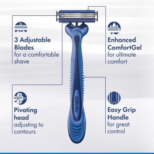 Gillette Sensor3 Men's Disposable Razors Perspective: left