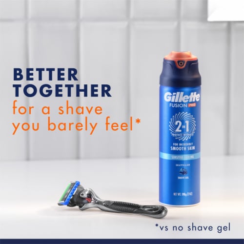Gillette PRO Men's Sensitive Shaving Gel Perspective: left