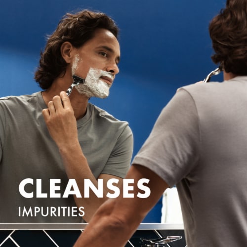 Gillette Series Cleansing Men's Charcoal Shaving Gel Perspective: left