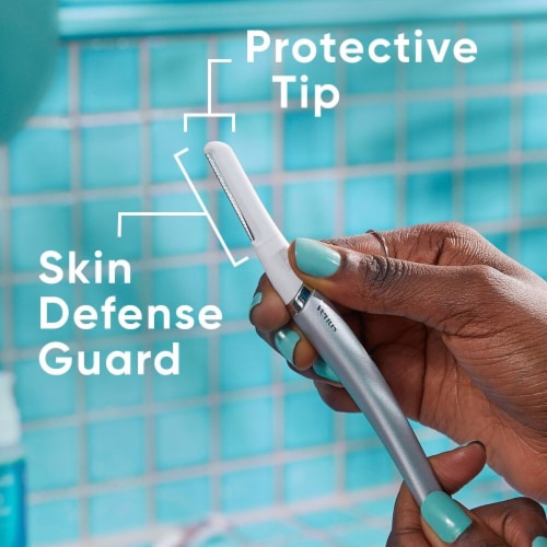 Gillette Venus for Facial Hair & Skin Dermaplaning Facial Razor Refill Blades Perspective: left