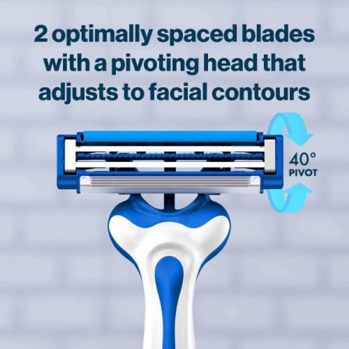 Gillette SkinGuard Men's Sensitive Skin 2-Blade Disposable Razors Perspective: left