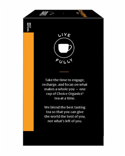 Choice Organics® Mandarin Ginger Tea Bags Perspective: left