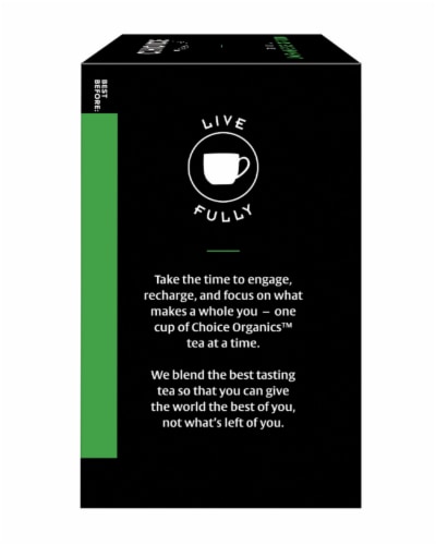 Choice Organics Japanese Green Tea Bags Perspective: left