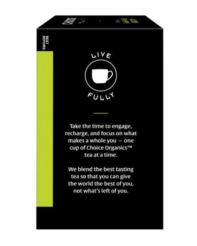 Choice Organics Jasmine Green Tea Bags Perspective: left