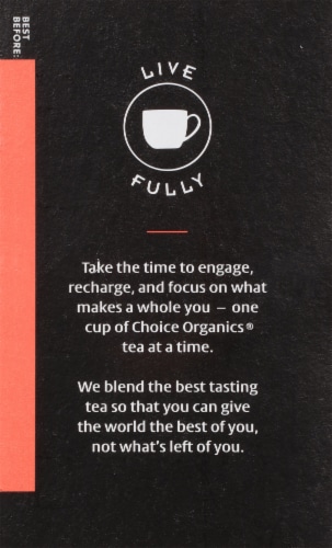 Choice Organics English Breakfast Black Tea Bags Perspective: left