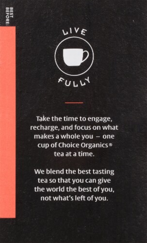 Choice Organics English Breakfast Black Tea Bags Perspective: left
