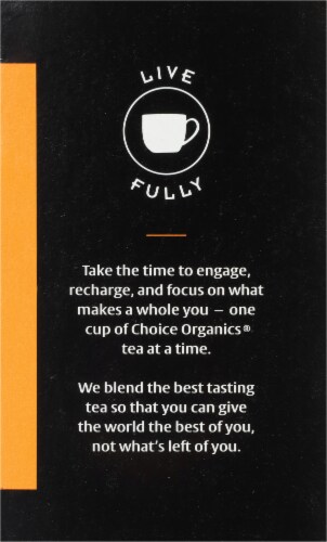 Choice Organics Decaffeinated English Breakfast Tea Bags Perspective: left