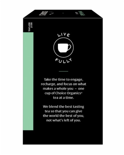 Choice Organics Peppermint Tea Bags Perspective: left
