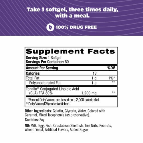 Natrol Tonalin CLA Dietary Supplement 1200mg Perspective: left