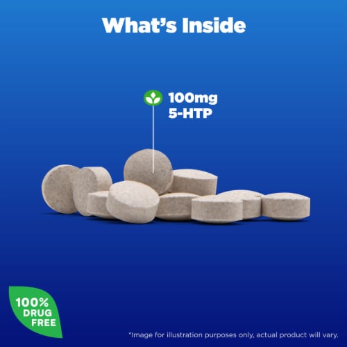 Natrol® Mood and Stress 5 HTP Capsules 100 mg Perspective: left