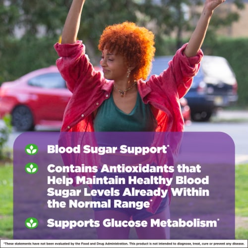 Natrol® Blood Glucose Support Cinnamon Extract Tablets Perspective: left
