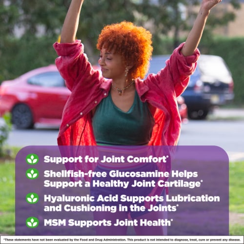 Natrol® Joint Mobility Glucosamine Hyaluronic Acid and MSM Capsules Perspective: left