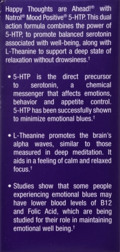 Natrol Mood Positive 5-HTP Dietary Supplement Perspective: left