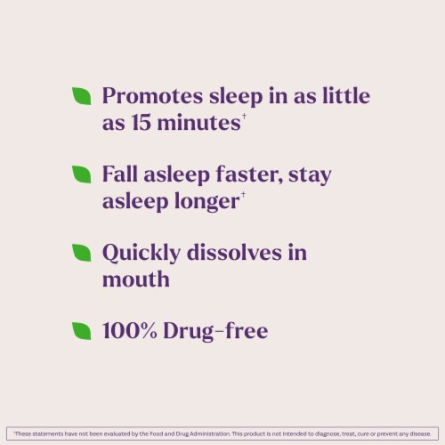 Natrol® Melatonin Sleep Aid Supplement Strawberry Flavored Fast Dissolve Tablets Perspective: left