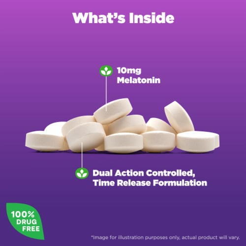 Natrol® Advanced Sleep Maximum Strength Melatonin Tablets 10mg Perspective: left