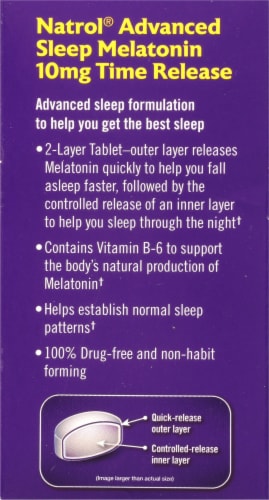 Natrol® Advanced Sleep Melatonin 10mg Perspective: left