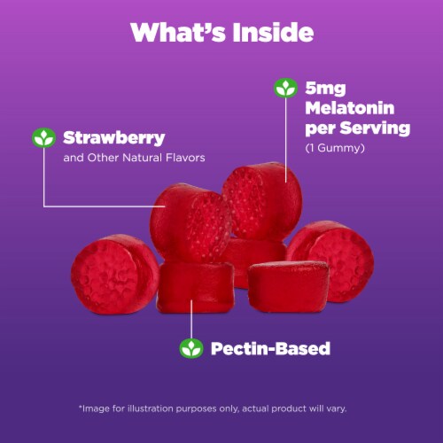 Natrol® Melatonin Strawberry Gummies 5 mg Perspective: left