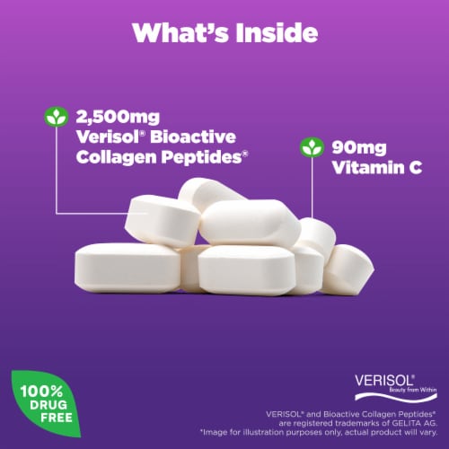 Natrol® Beauty Advanced Collagen Skin Renewal Tablets Perspective: left