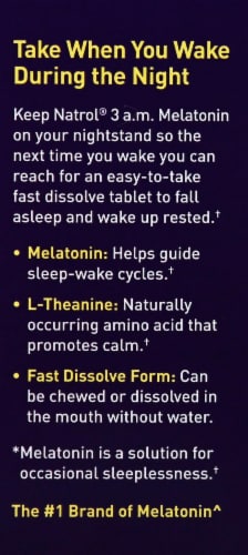 Natrol 3 a.m. Melatonin Tablets 30 Count Perspective: left