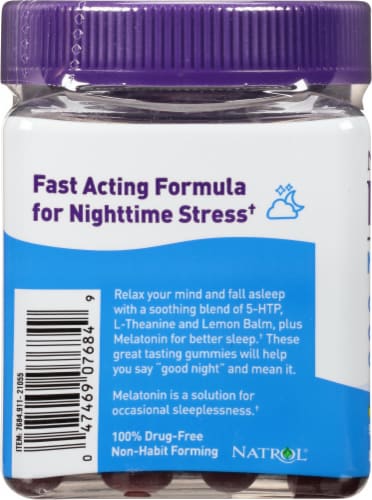 Natrol® Relax+™ Night Calm Berry Gummies Perspective: left