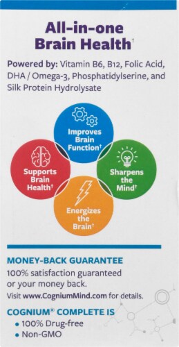 Natrol® Cognium® Complete Brain Health Dietary Supplement Capsules Perspective: left