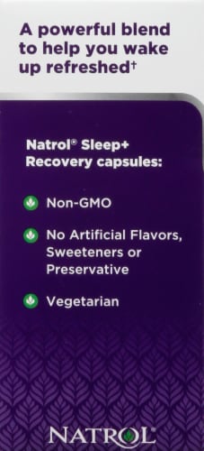 Natrol® Sleep + Recovery Capsules Perspective: left