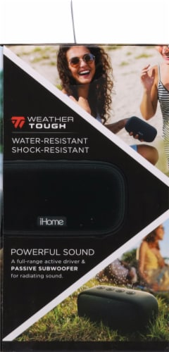 iHome Water & Shock Resistant Bluetooth Speaker - Black Perspective: left