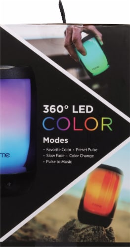 iHome Rechargeable Color Changing Waterproof Bluetooth Speaker Perspective: left