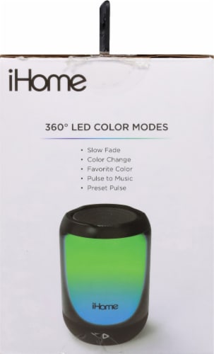 iHome Rechargeable Color Changing Waterproof Bluetooth Speaker with Mega Battery Perspective: left