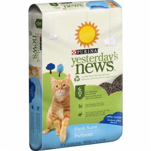 Yesterday's News Fresh Scent Low Tracking NonClumping Paper Cat Litter