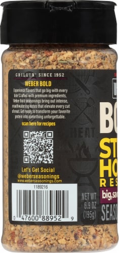 Weber BOLD Steakhouse Reserve Seasoning Blend, Steak Seasoning Perspective: left
