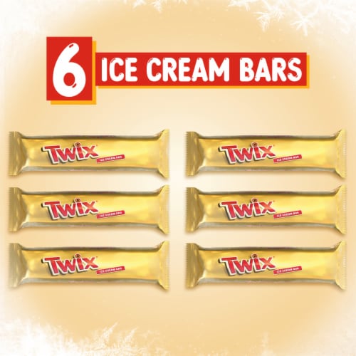 Twix Caramel Vanilla Milk Chocolate Ice Cream Bars Perspective: left