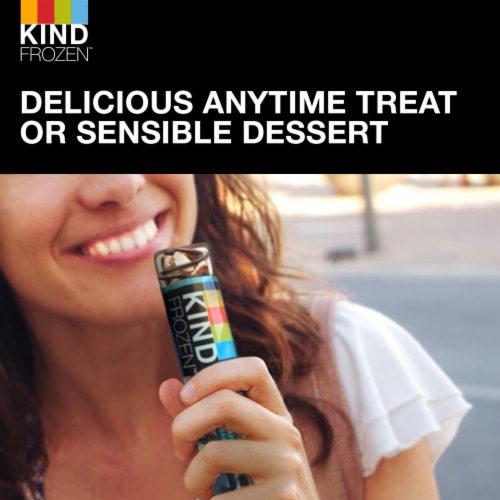 KIND Frozen Dark Chocolate Almond Sea Salt Plant Based Dessert Perspective: left