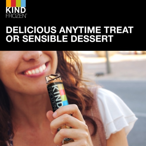 KIND Dairy Free Dark Chocolate Peanut Butter Frozen Dessert Bars Perspective: left