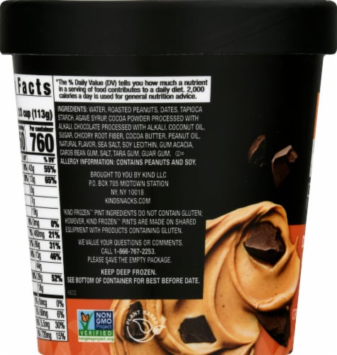 KIND Dark Chocolate Peanut Butter Plant-Based Frozen Dessert Perspective: left